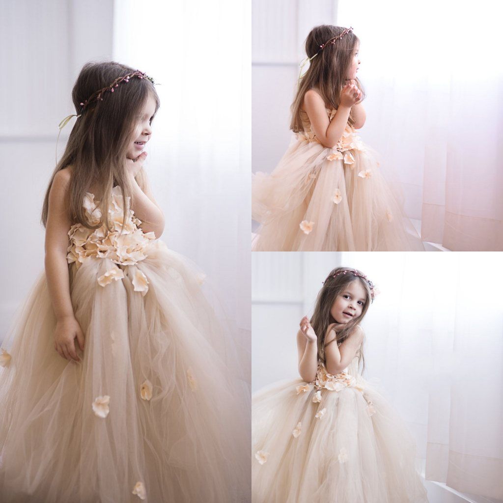 Junior Bridesmaid Dresses Champagne Color