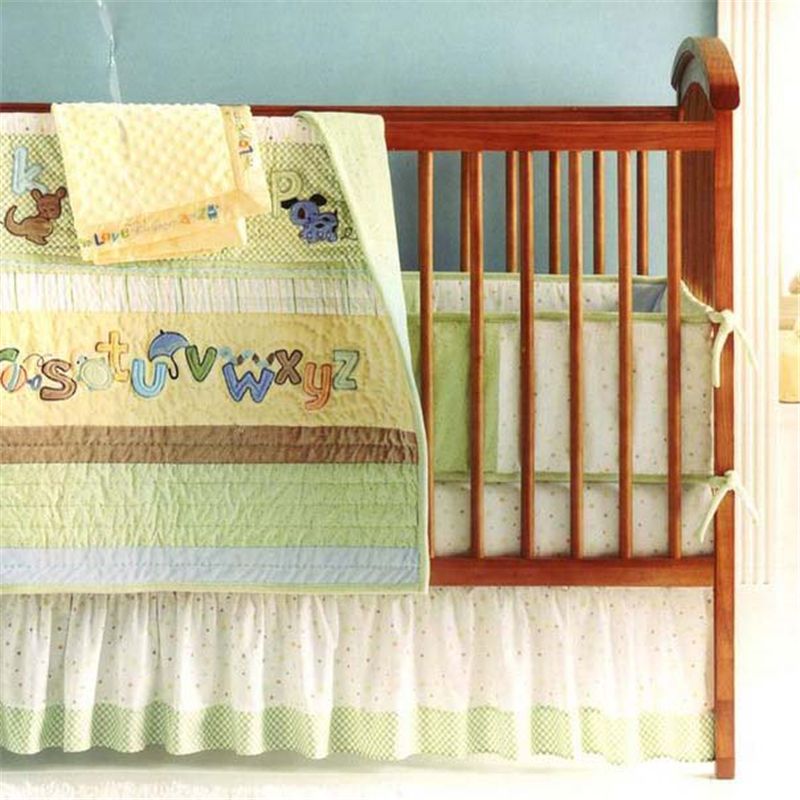 European Baby Crib Bedding Set 26 Letters Alphabet Inc Comforter European Baby Crib Bedding Set 26 Letters Alphabet Inc Comforter Bumper Coverlet And Skirt Brand