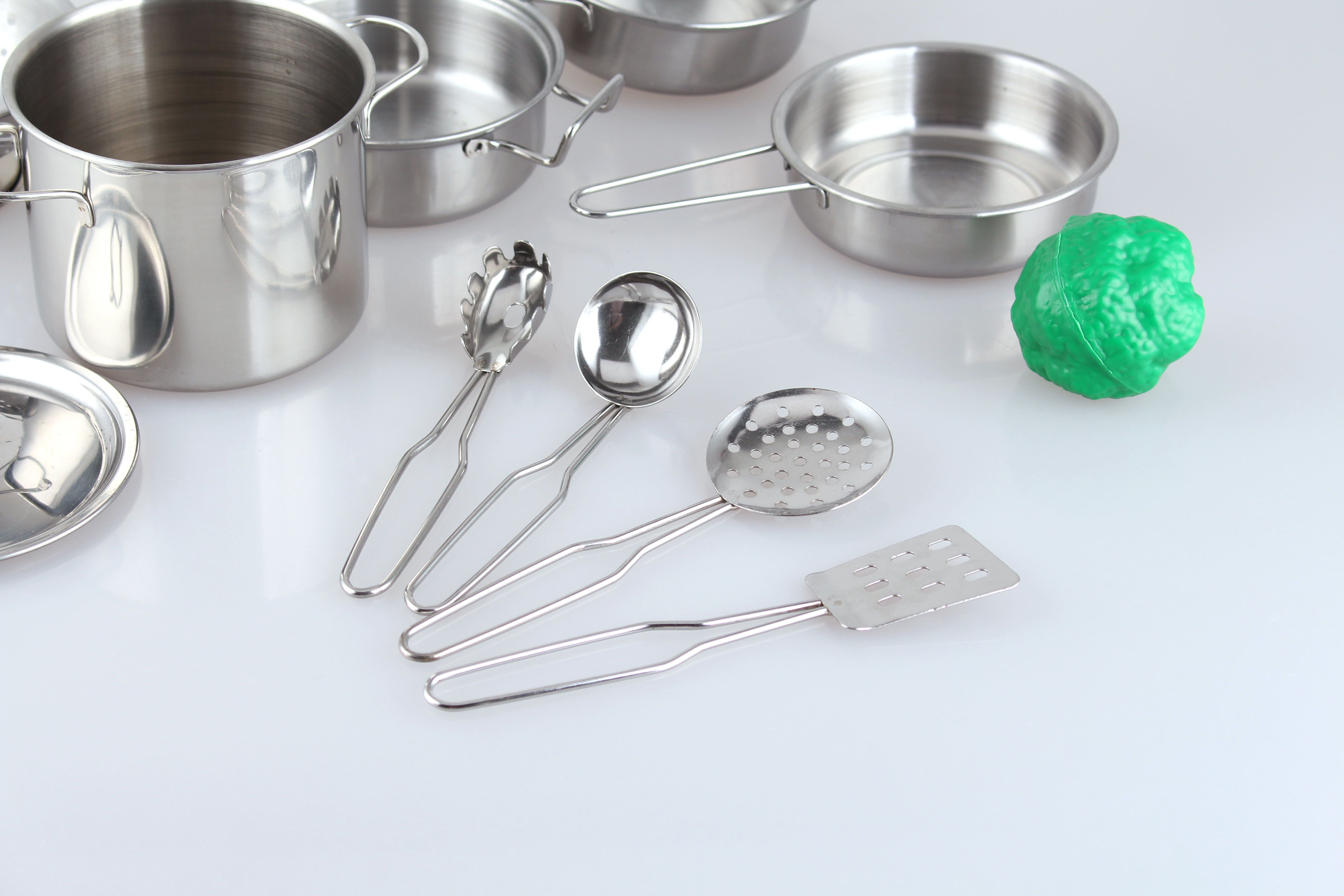 2017 Stainless Steel Kids House Kitchen Toy Cooking Cookware 2017 Stainless Steel Kids House Kitchen Toy Cooking Cookware