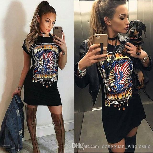 rock tshirt dress