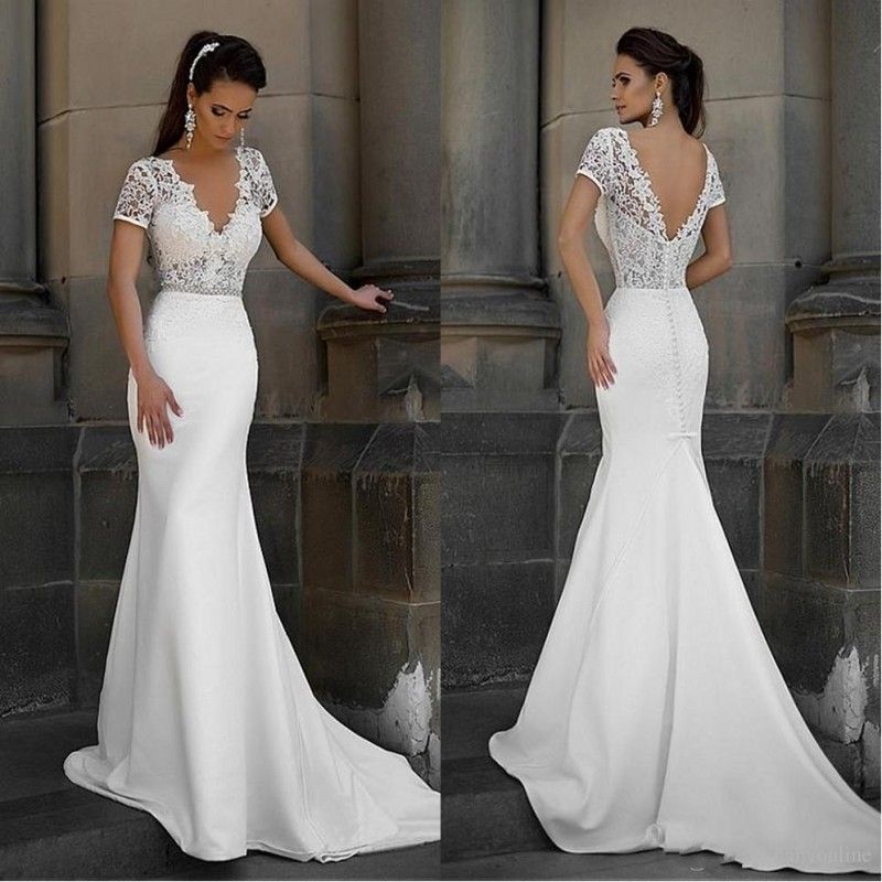 wedding dress simple with lace