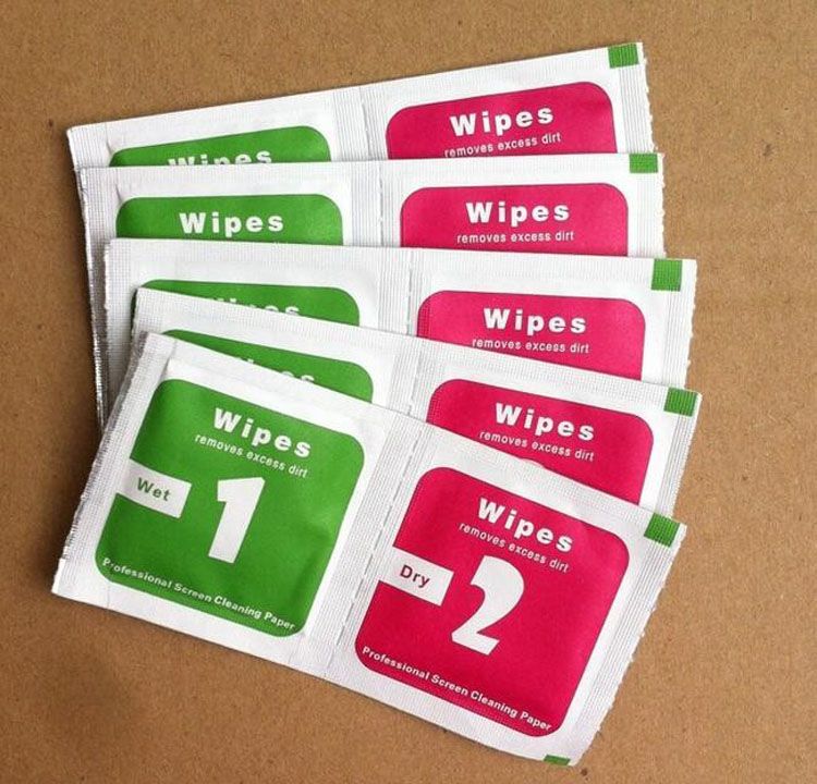 Free Post Dry Wipes+Wet Wipes+Dust Absorber Sticker Cleaning Cloth For