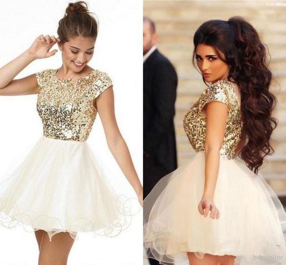 short glitter prom dresses