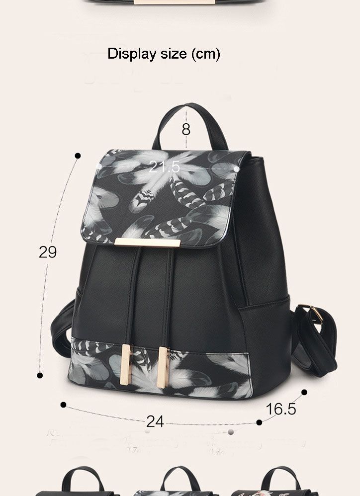 Acquistare Zaino Zainetto Da Donna Di Alta Moda Alla Moda Femminile Con  Piume Nere Ad Alta Capacità Zainetto Borsa Da Donna Di Buona Qualità  Economico | Consegna Veloce E Qualità | DHgate Italy