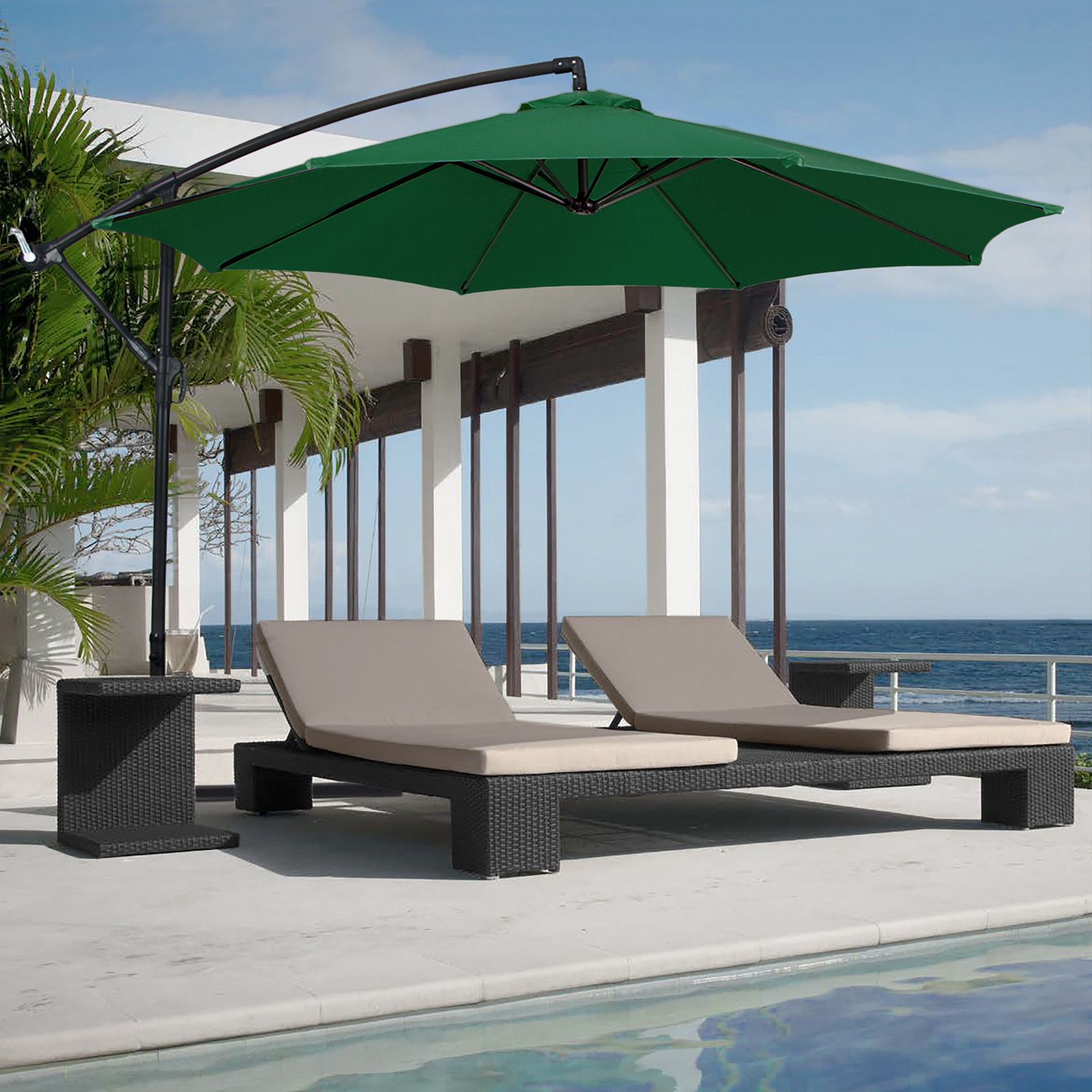2019 Best Choice S 10 Patio Offset Umbrella Outdoor Market Best Choice S 10 Patio Offset Umbrella Outdoor Market Green