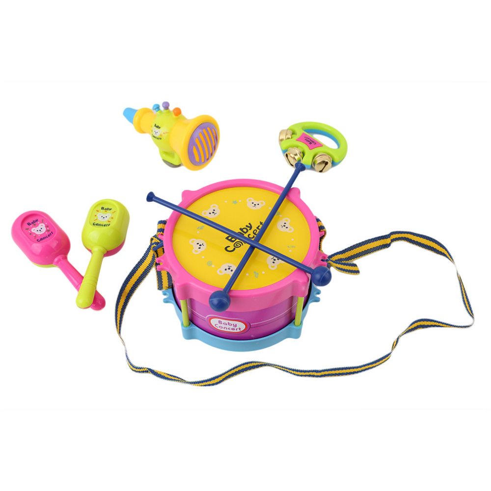Acheter Educatif Bebe Enfants Rouleau Tambour Instruments De Musique Kit De Bande Enfants Jouet Bebe Enfants Cadeau Ensemble De 8 3 Du Babycare1 Fr Dhgate Com