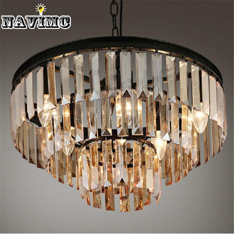 Vintage French Glass Crystal Chandelier Light Fixture Black Cottage Vintage French Glass Crystal Chandelier Light Fixture Black Cottage American White Suspension Lamp Hanging For Dining Room Diy Pendant