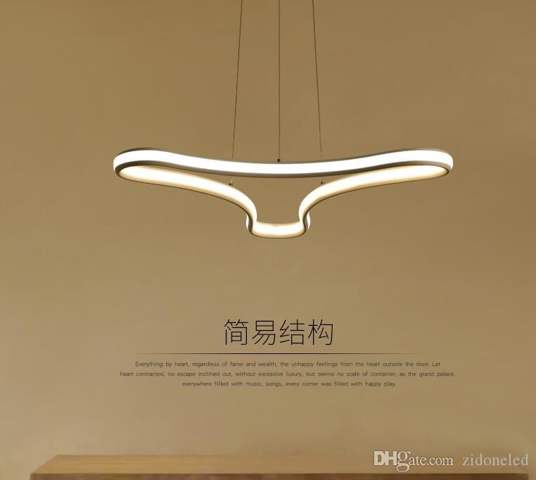 accesorios de sala moderno Doble sala de resplandor estar colgante lámpara la iluminación sala llevó cocina de de roja comedor de estar la para g7f6yb
