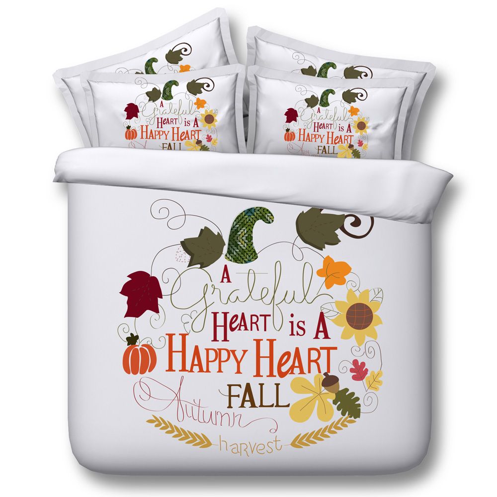 Happy Heart Fall Words 3d Bedding Sets 4 Modal Comforter Tiwn Happy Heart Fall Words 3d Bedding Sets 4 Modal Comforter Tiwn Full Queen King Size Duvet Cover Bed Sheet Pillowcases Tropical