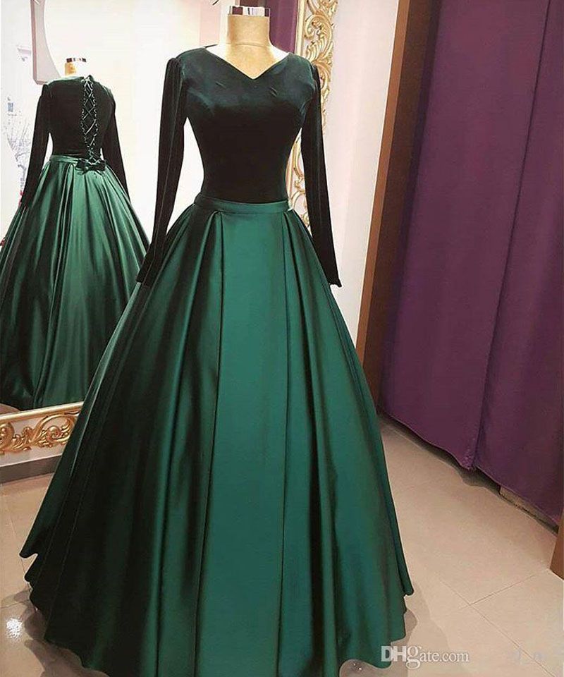 green ball dress
