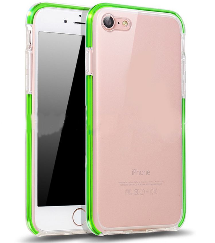 Clear Soft Tpu Back  Cover  Led  Lights Up Flash Blinking 