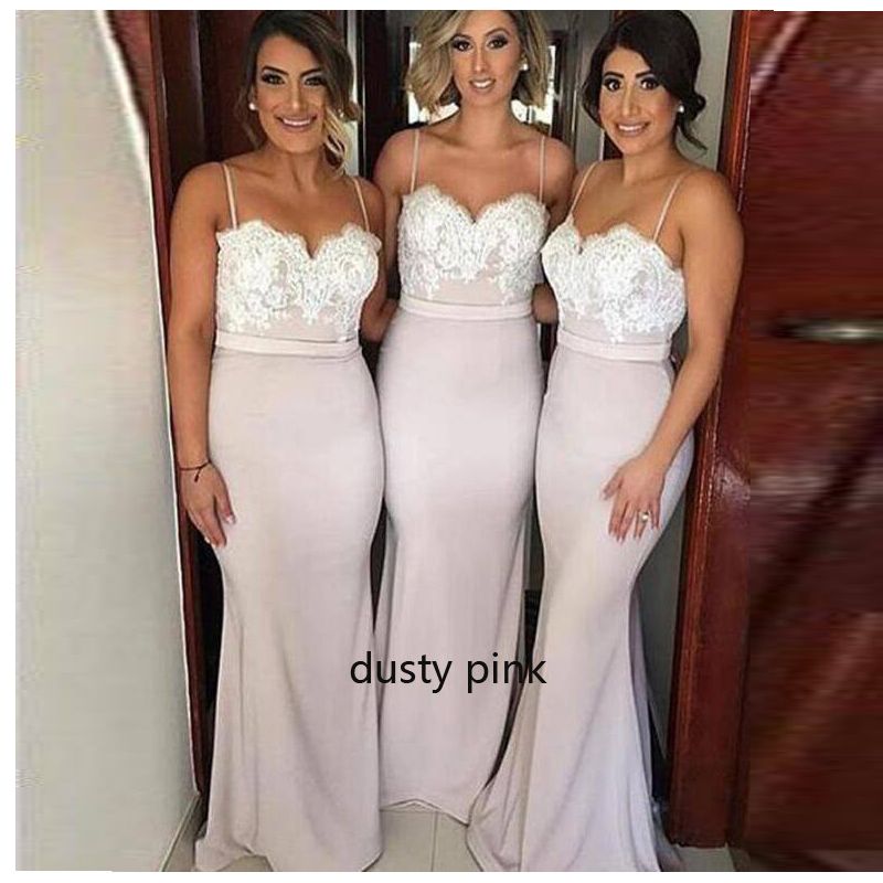 dusty pink maid of honor dress