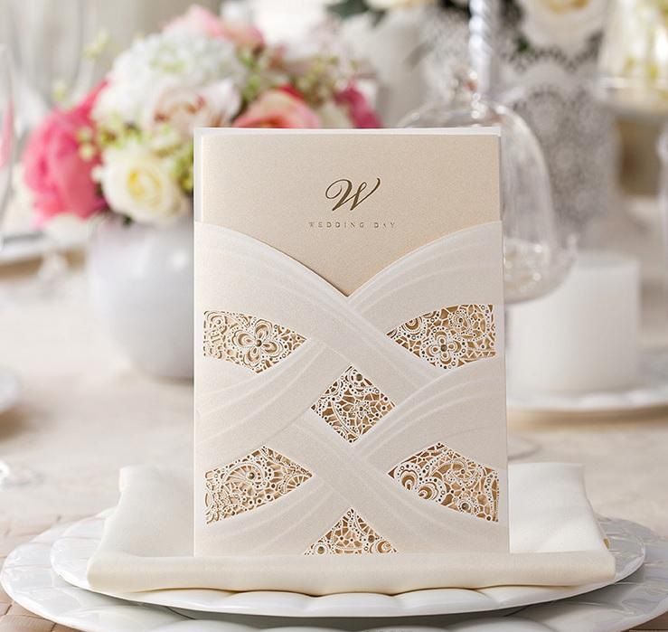 Hot selling Wedding Invitations cards Personalized White Red Wedding Invitation Cards newest designs via DHL in cheap price