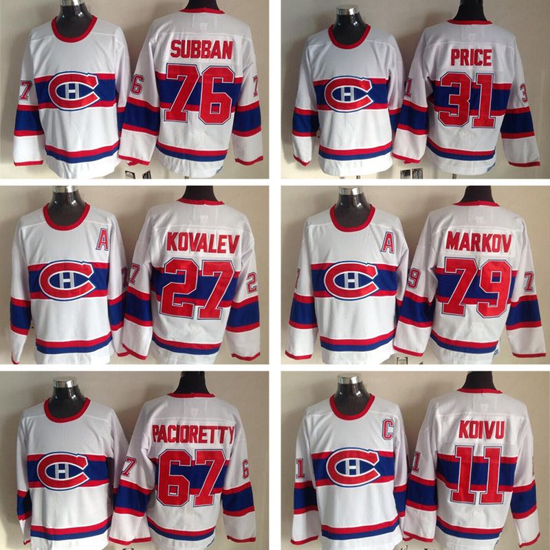2020 Montreal Canadiens Jersey 11 Saku Koivu 79 Andrei Markov 31 Carey