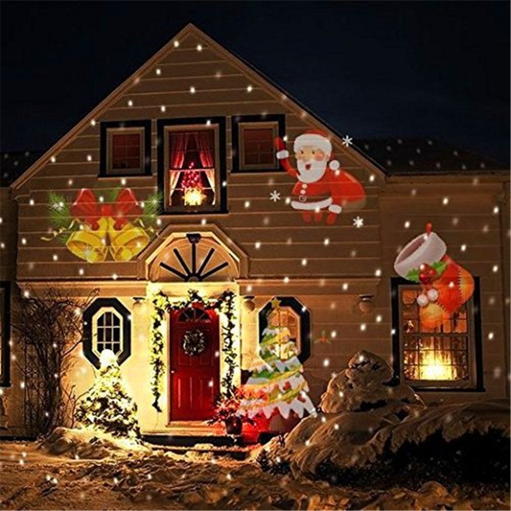 2019 NEW 12 Patterns Christmas Laser Snowflake Projector Outdoor LED