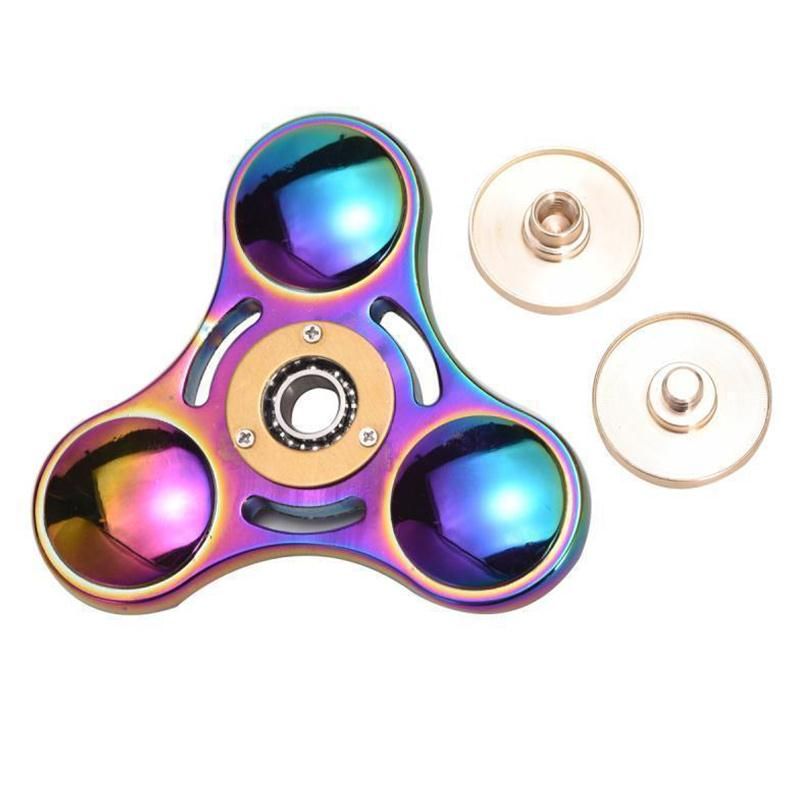 Acheter Funny Toy Metal Rainbow Fid Spinner Argent Rose