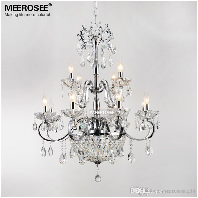 Vintage 12 Arms Clear Crystal Chandelier Light Re Vintage 12 Arms Clear Crystal Chandelier Light Re Suspension Hanging For Foyer Lobby Md6646 L12 D800mm H820mm