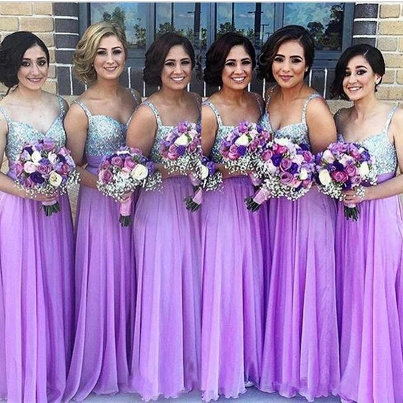 pink and purple bridesmaid dresses