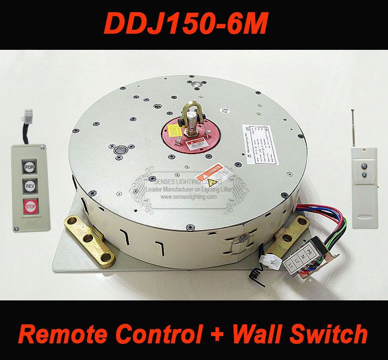 Wall Remote Control Hoist Crystal Chandelier Lighting Lifter Wall Remote Control Hoist Crystal Chandelier Lighting Lifter Electric Winch Light Lifting System Lamp Motor Ddj150 6m Cable Modern Pendants Hanging