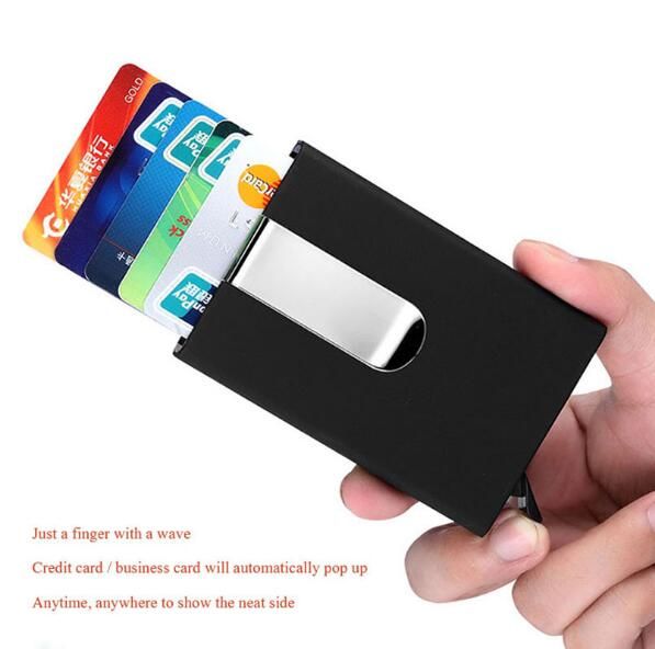High Quality Metal Credit Card Holder Automatic Card Sets