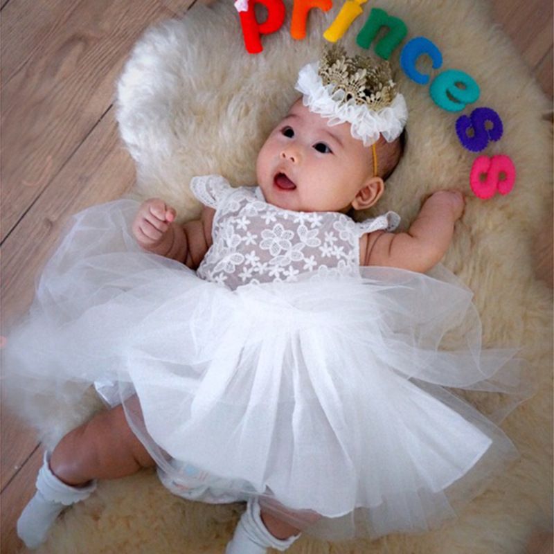 Wholesale High Quality Baby Girl Wedding Dress Sleeveless Birthday