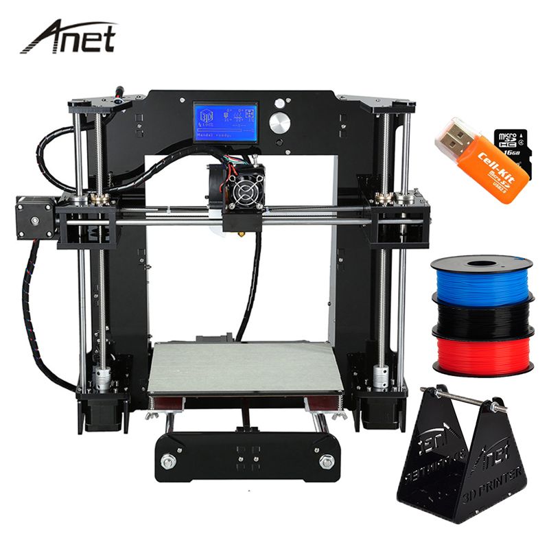 Anet A8 A6 3d Printer High Precision Impresora Lcd Screen Anet A8 A6 3d Printer High Precision Impresora Lcd Screen Aluminum Hotbed Extruder Printers Diy Kit Pla Filament 8g Sd Card Desktop Scanner Printing