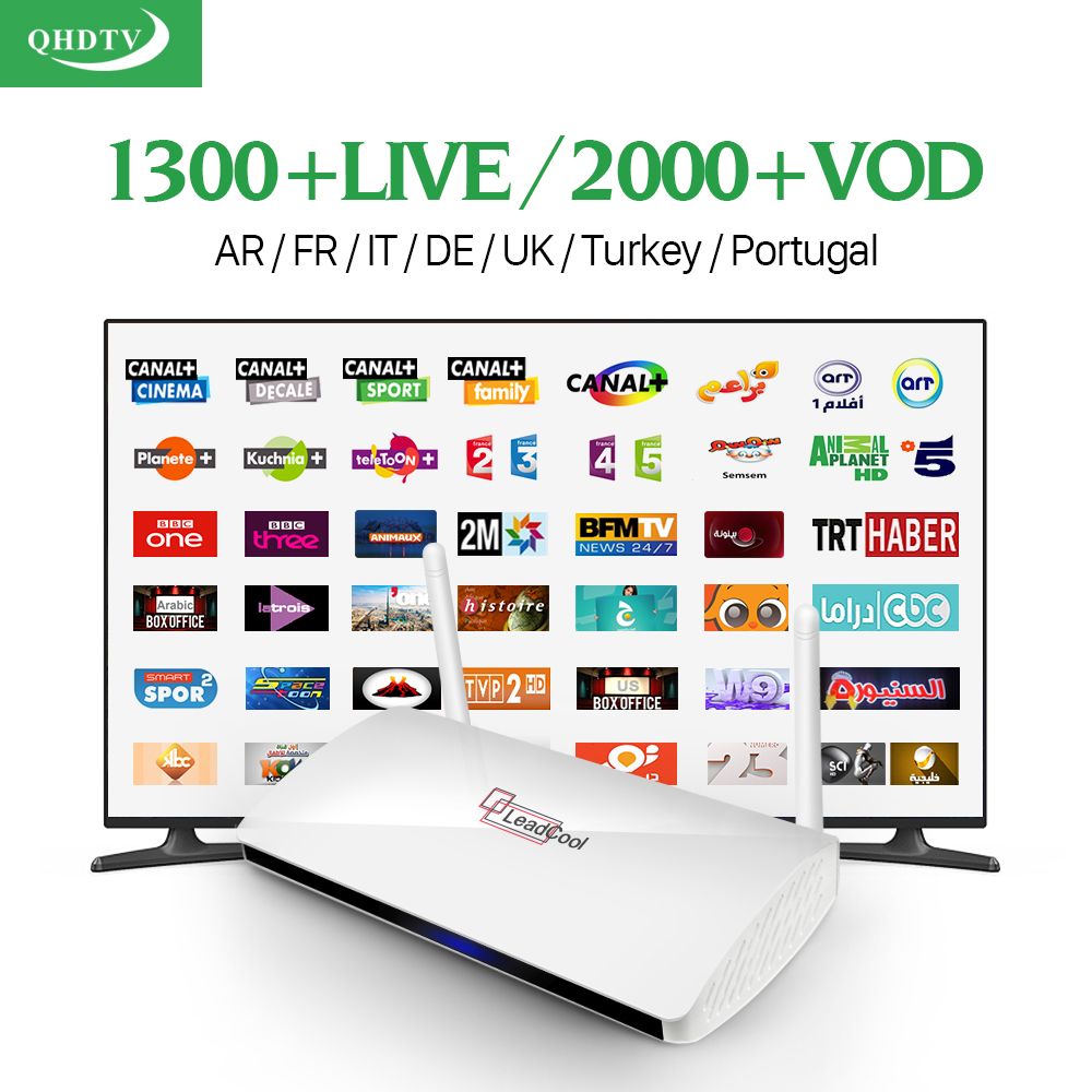 Iptv streaming box leadcool android wifi 1g 8g italy portugal french