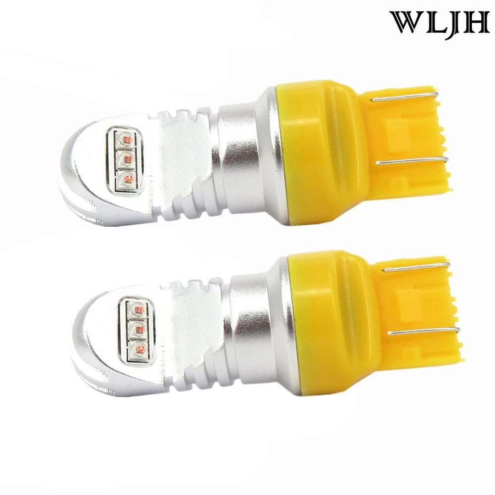 WLJH 30W Amber Car LED Light Bulbs T20 7443 7444NA LED Bulb Auto