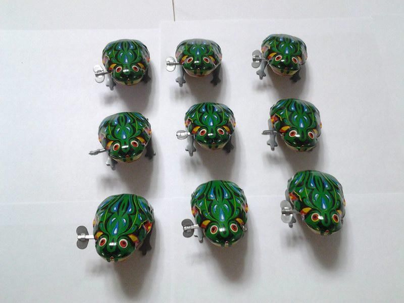 Clockwork Tin Frog Jumping Frog Children'S Toys Classic Baby After 80