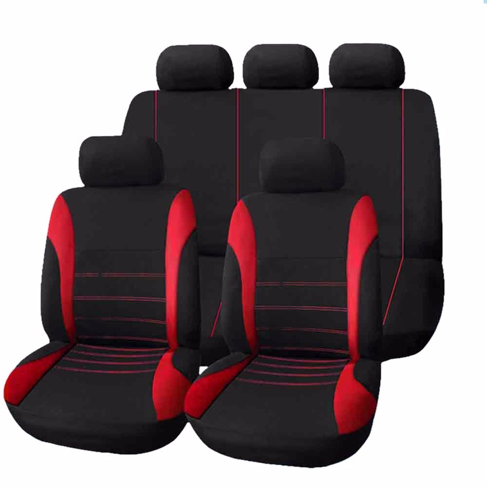 2 X Reposacabezas Cubiertas Protectoras Auto-Rojo