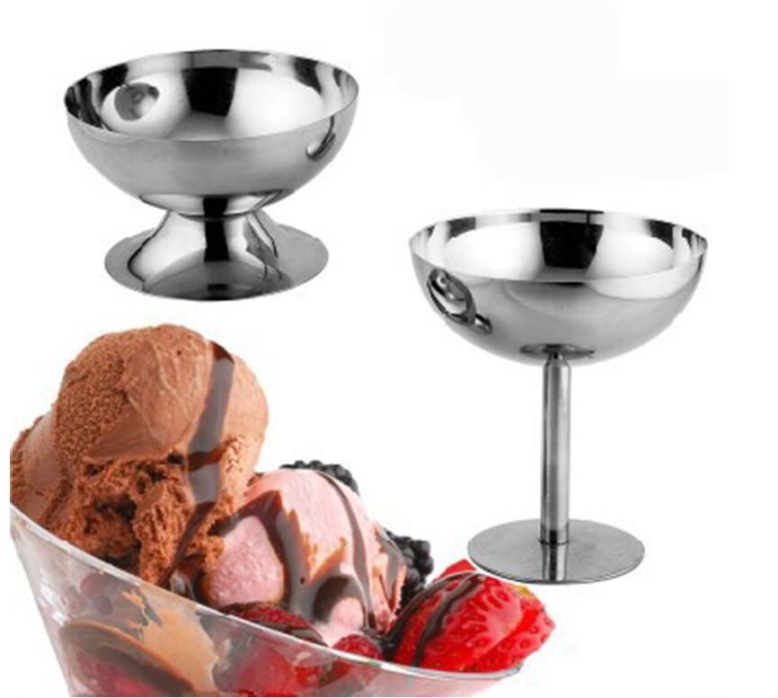 2019 Steel Ice Cream Sundae Bowls Dessert Cup Ice Cream Goblet Mug