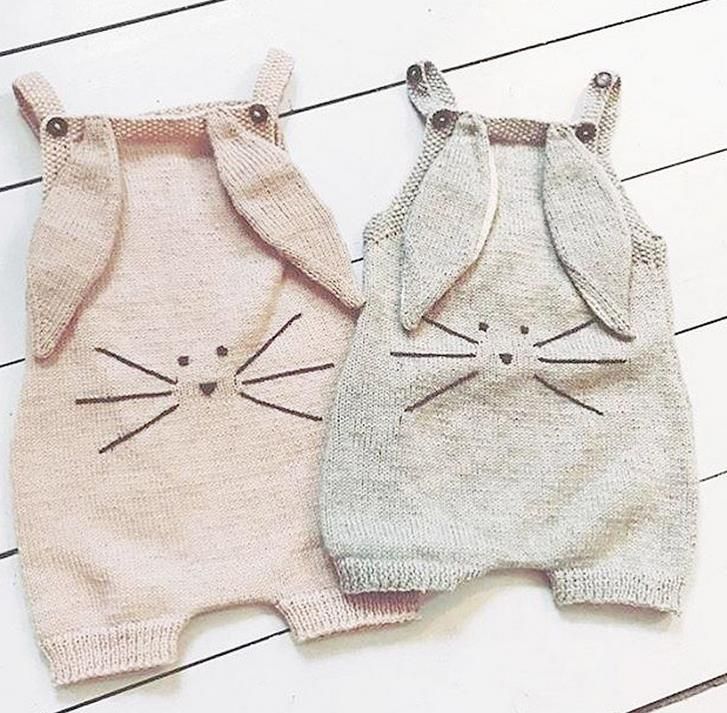 knitted bunny romper