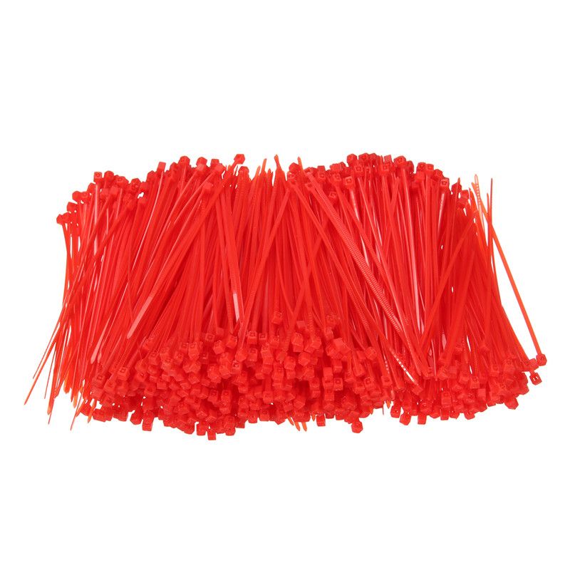 1000pcs Set 100mm X 1 8mm Self Locking Red Nylon66 Wire Cable Zip Ties Cable Ties Lines Rohs Certificated High Quality 1000pcs Set 100mm X 1 8mm Self Locking Red Nylon66 Wire Cable Zip Ties Cable Ties Lines Rohs Certificated High Quality