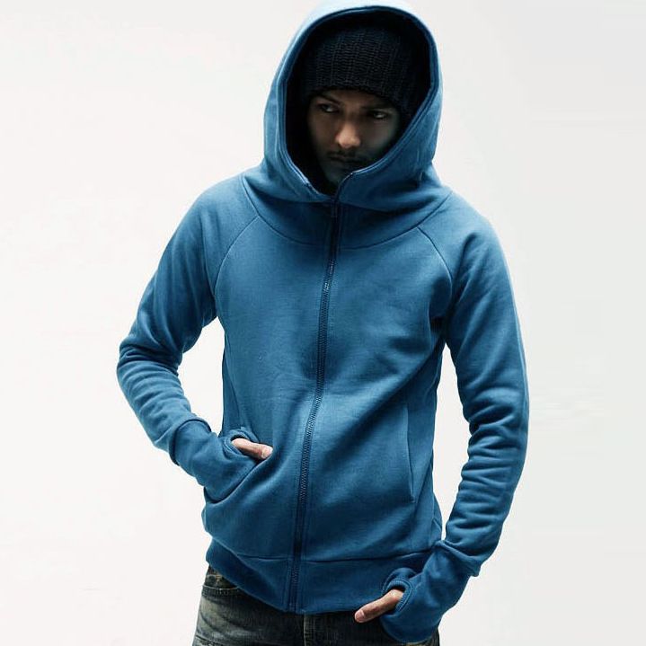mens slim fit zip hoodie