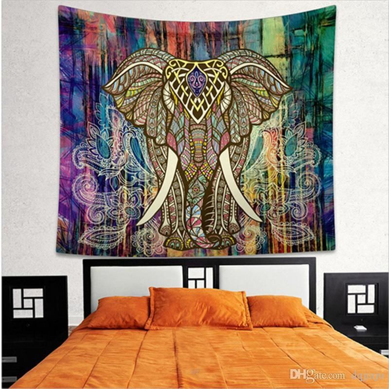 Elephant Printed Bohemian Square Tapestry Yoga Mat Fashion Towel Elephant Printed Bohemian Square Tapestry Yoga Mat Fashion Towel Beach Shawl Landscape Wall 130 150cm Bedroom Decorations Uk 2019 From