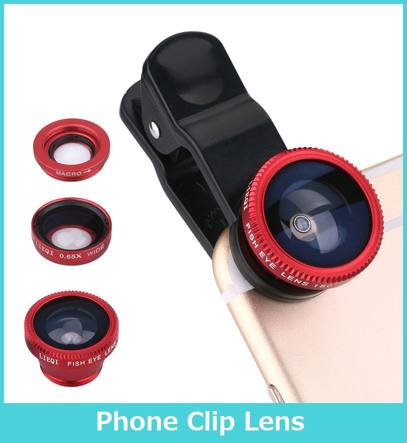 2019 3 In 1 Universal Clip Camera Mobile Phone Lens Fish