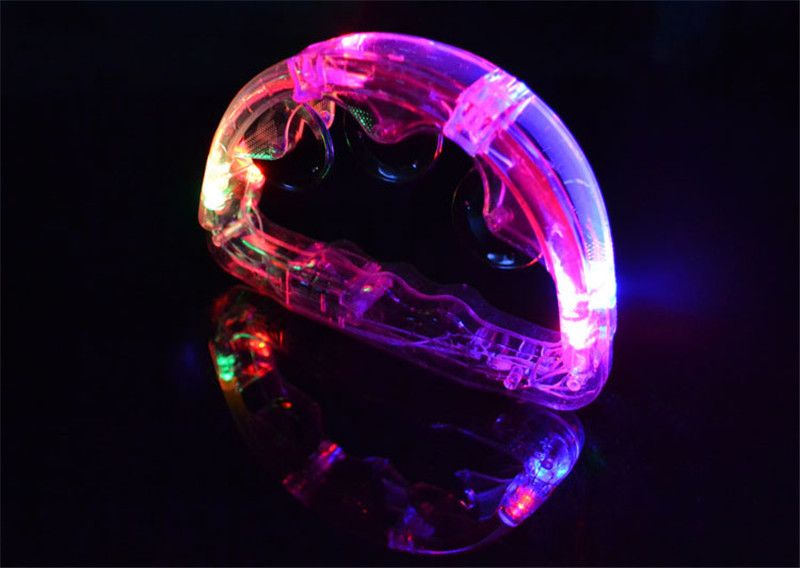 Colorful LED Flashing Baby Rattle Hand Bell Light Up LED Tambourine
