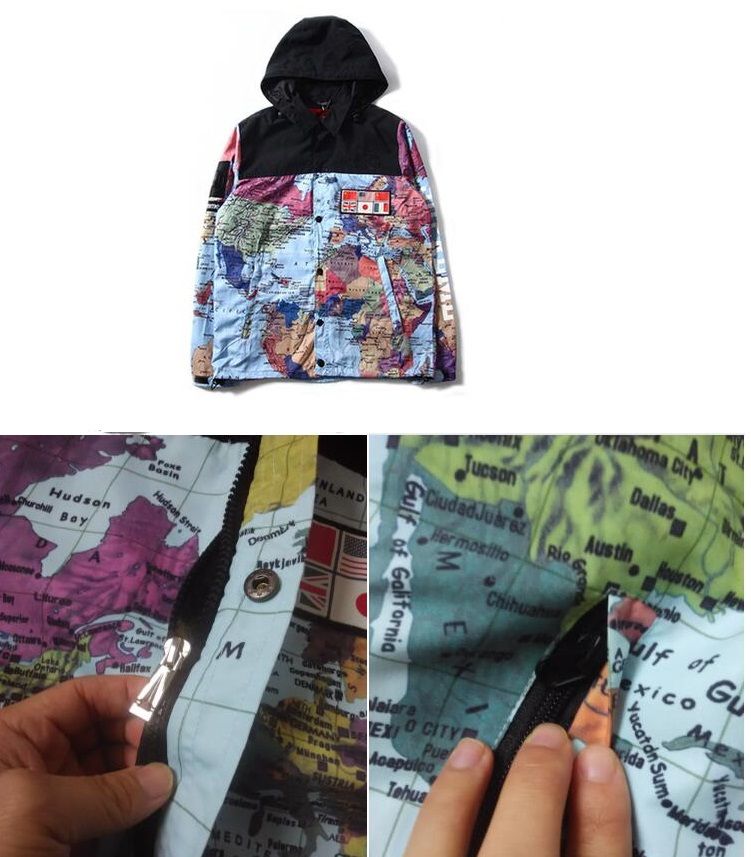 2017 brand clothing plus size military map jacket reflective jackets plus size north face coats
