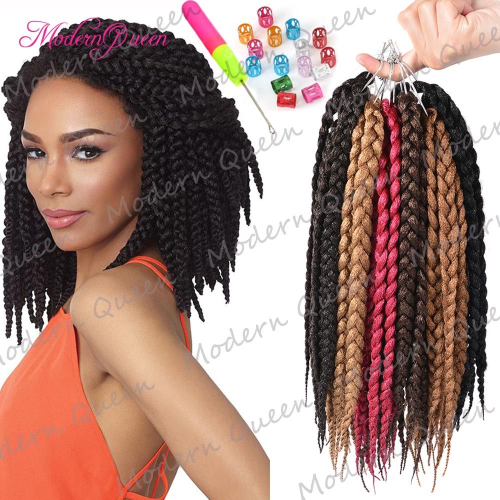 Hot Kanekalon Box Braids Hair Crochet 12inch Crochet Hair Extensions