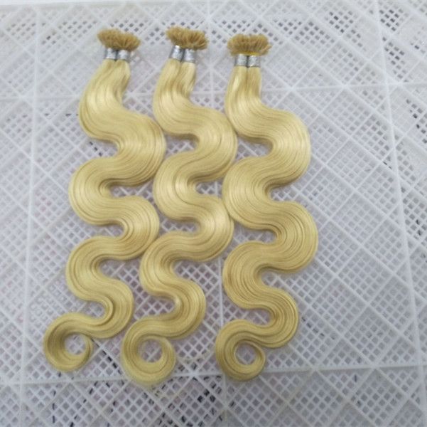 1g / s 100g Brasilianisches Remy Haar # 613 Platin Blond Gerade Keratin Nagel U Spitze Fusion Volle Menschliches Haar Extensions