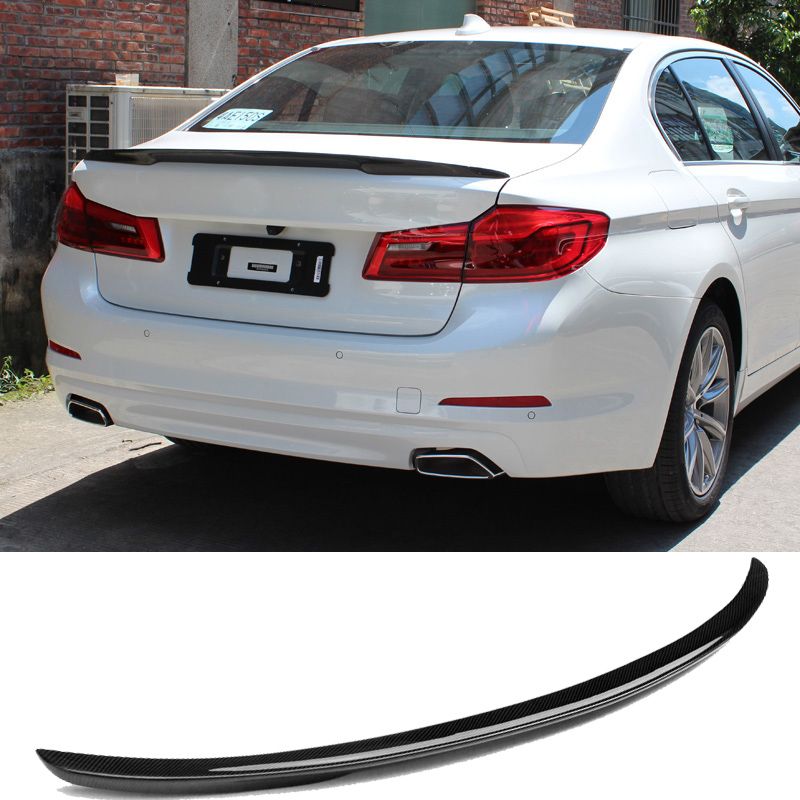 47" Universal Tape on Glossy White Rear Trunk Deck Lip Spoiler Wing For Chevy