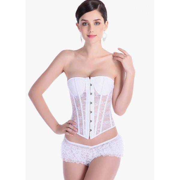 bustier corset blanc