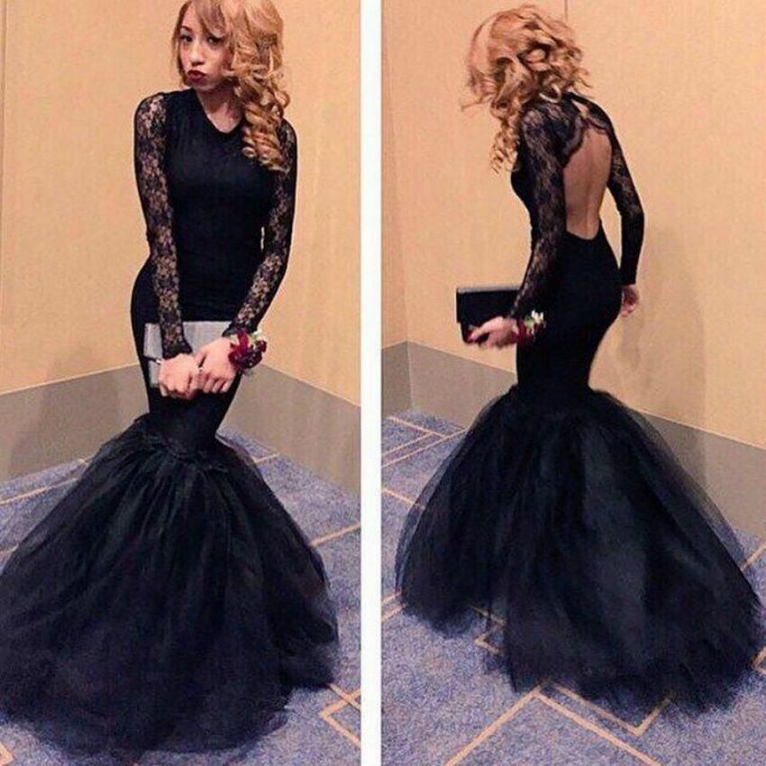 robe noir dos nu dentelle