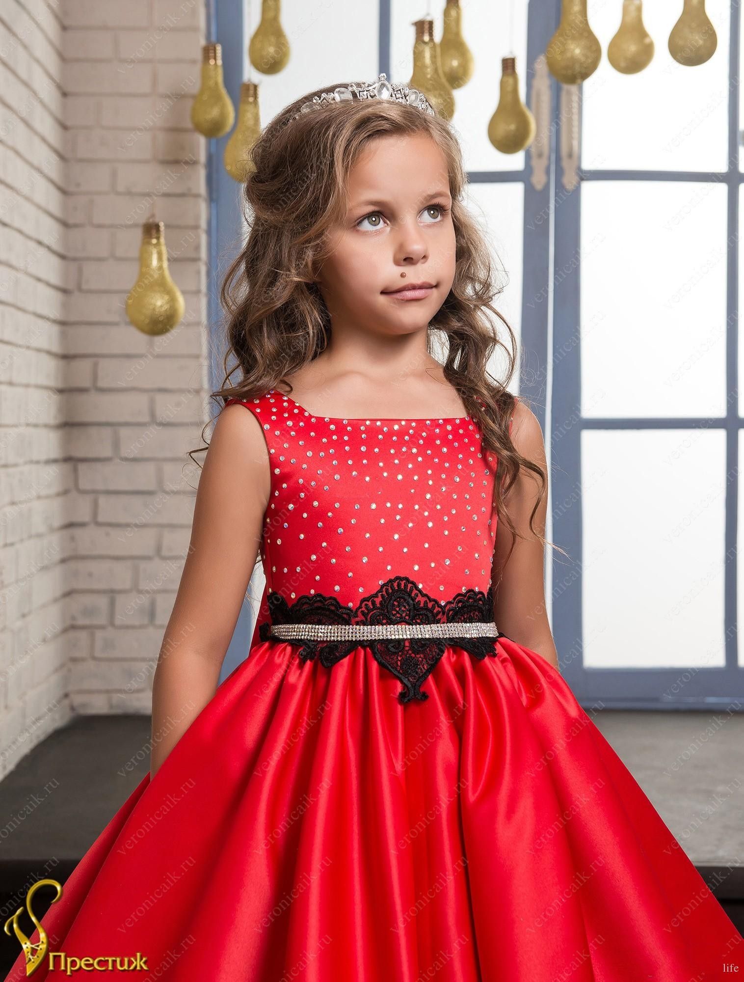 Black And Red Wedding Flower Girl Dresses 2017 Princess ...