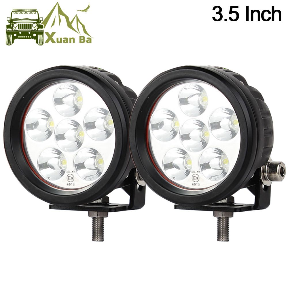 2Pcs 18W 3.5/" Round Led Work Lights Off-road Driving Spotlight Fog Lamp for Jeep