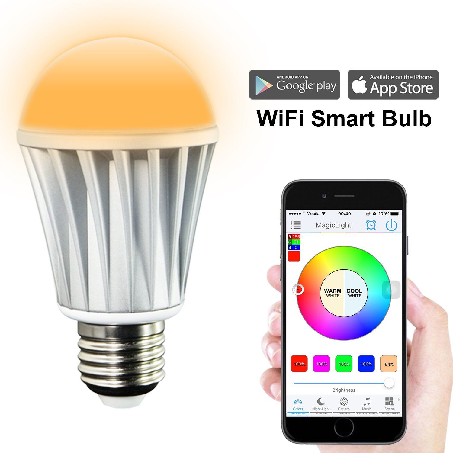Magicbulb Wifi Smart Led Light Bulb Smartphone Controlled Sunrise ... Magicbulb Wifi Smart Led Light Bulb Smartphone Controlled Sunrise ...