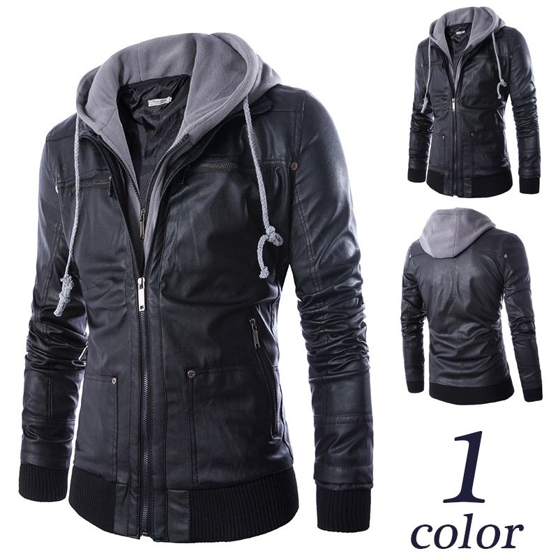 Ucos Europe And United States Wind Foreign Trade Slim Hooded Ucos Europe And United States Wind Foreign Trade Slim Hooded Men S Motorcycle Leather Jacket Mens Winter Cloth Cool Coats For Guys Nhl Cbj From