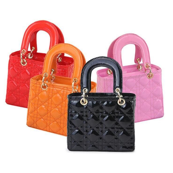 Hot Candy Color Fashion Kids Handbag Tote Bag Girls Designer Mini Handbags Messenger Bags ...