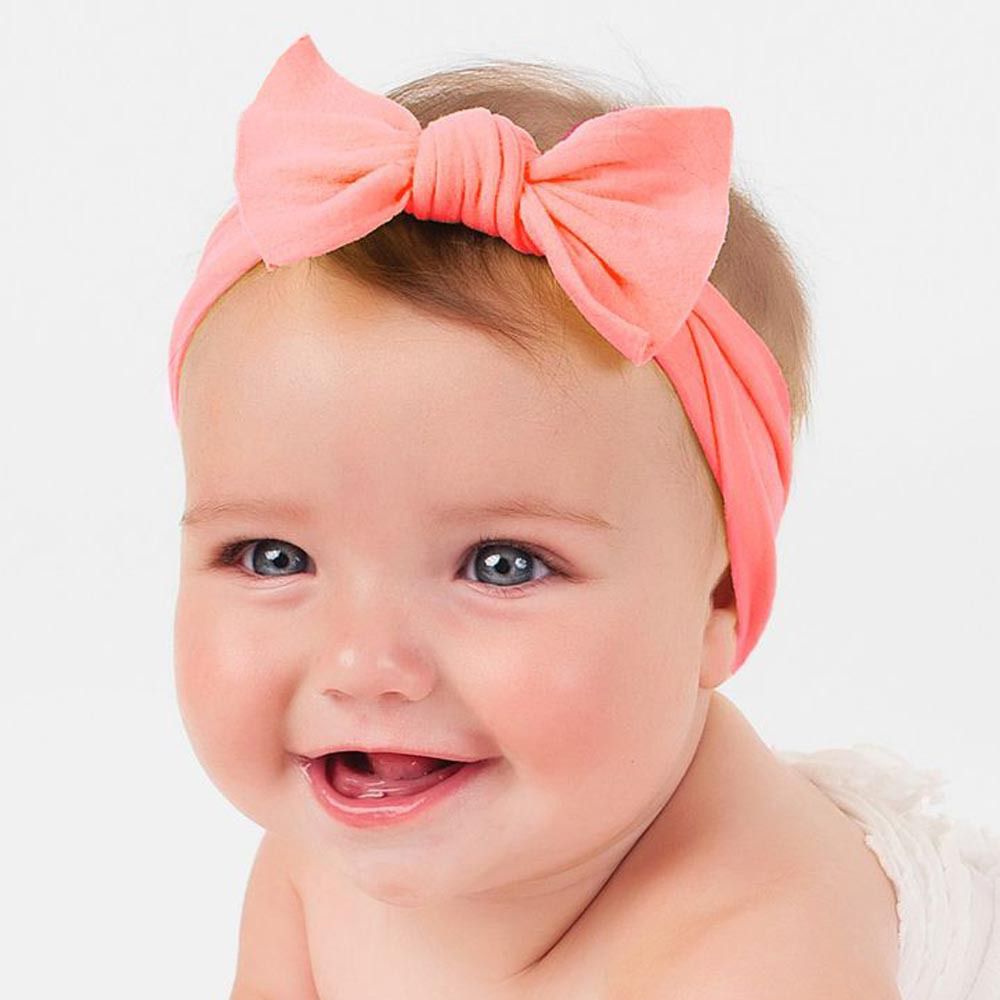 2021 Newborn Baby Girl Lovely Bow Headband Cotton Bowknot Hairband Turban Knot Headwear For 