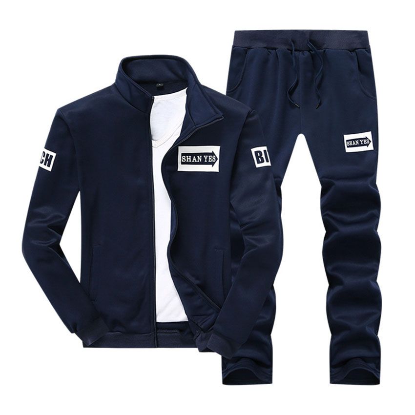 Wholesale 2017 Spring Sports Set Men Brand Men's Sports Suits Men